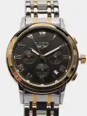 Тёмно-коричневый мужские наручные часы Lige 9810 с хронографом, в подарочной упаковке