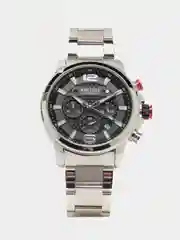 Серебряный мужские наручные часы Megir MS2156G, с хронографом, в подарочной упаковке