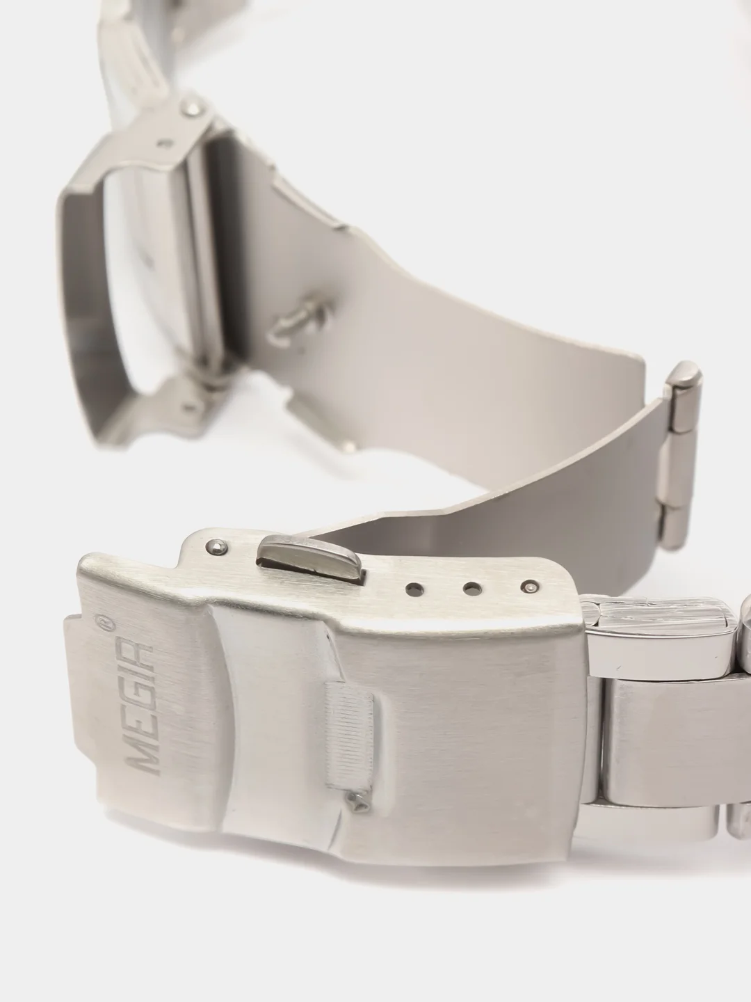 Серебряный мужские наручные часы Megir MS2156G, с хронографом, в подарочной упаковке