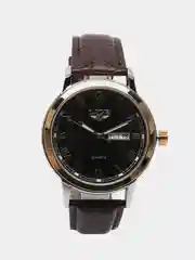 Бронзовый мужские наручные часы Lige LG9846 c календарём, в подарочной упаковке