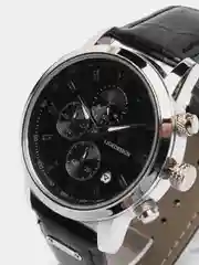 Черный мужские наручные часы Lige LG8953 с хронографом, в подарочной упаковке