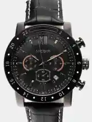 Черный мужские наручные часы Megir ML3008G, c хронографом, в подарочной упаковке