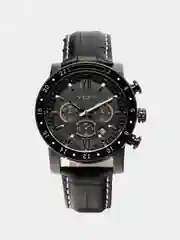 Черный мужские наручные часы Megir ML3008G, c хронографом, в подарочной упаковке