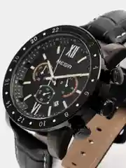 Черный мужские наручные часы Megir ML3008G, c хронографом, в подарочной упаковке
