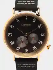 Черный мужские наручные часы Megir ML1083G с хронографом, в подарочной упаковке
