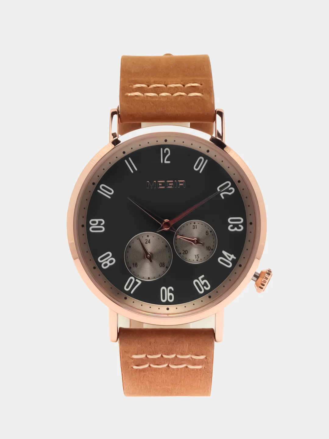 Бронзовый мужские наручные часы Megir ML1083G с хронографом, в подарочной упаковке