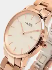 Белый мужские наручные часы Megir MS2164G, с календарём, в подарочной упаковке