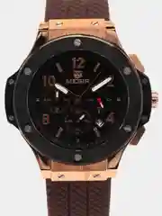 Коричневый мужские наручные часы Megir MN3002G, с хронографом, в подарочной упаковке