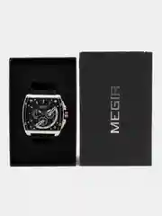 Черный мужские наручные часы Megir ML2204G, с хронографом, в подарочной упаковке