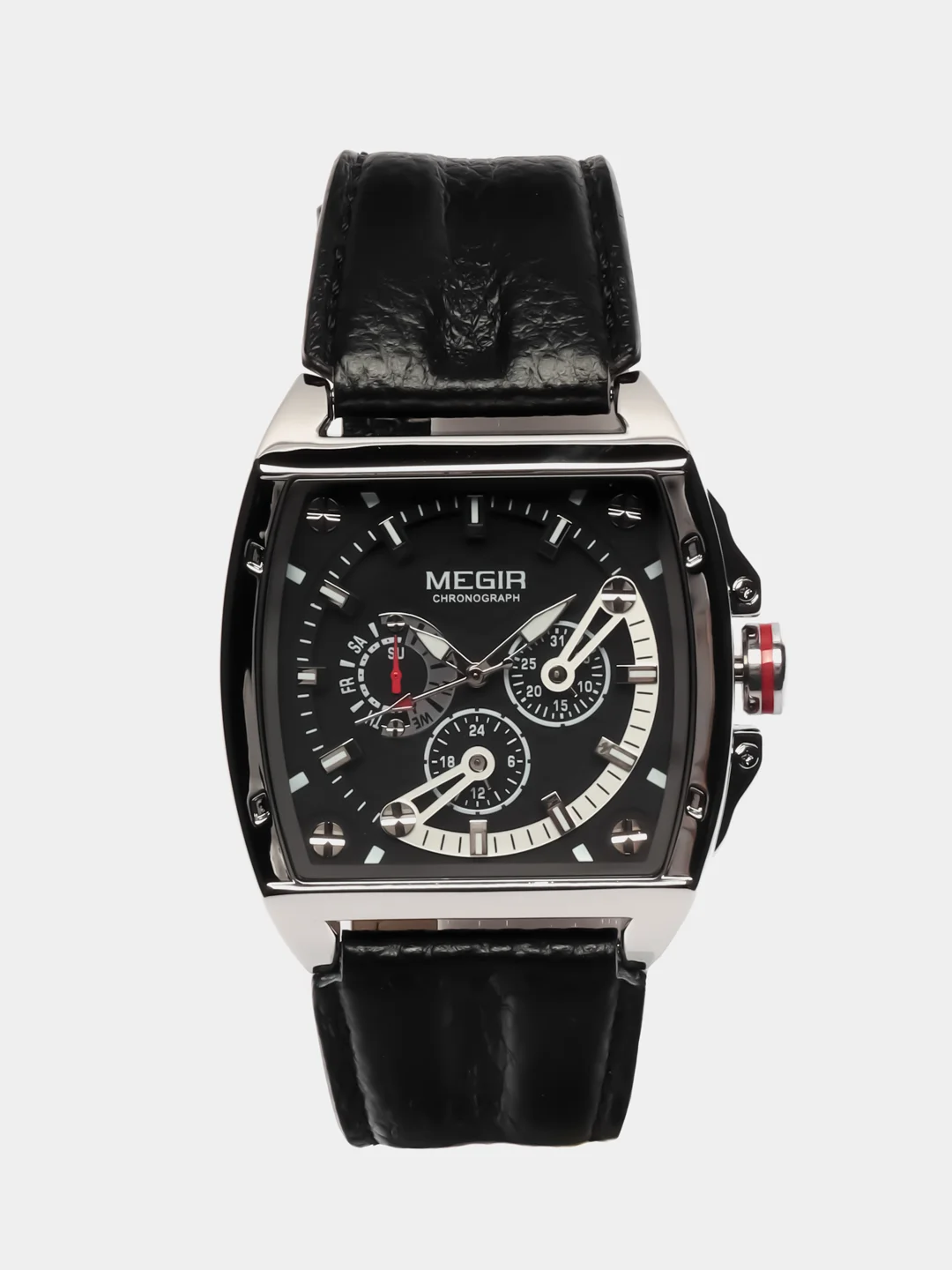 Черный мужские наручные часы Megir ML2204G, с хронографом, в подарочной упаковке