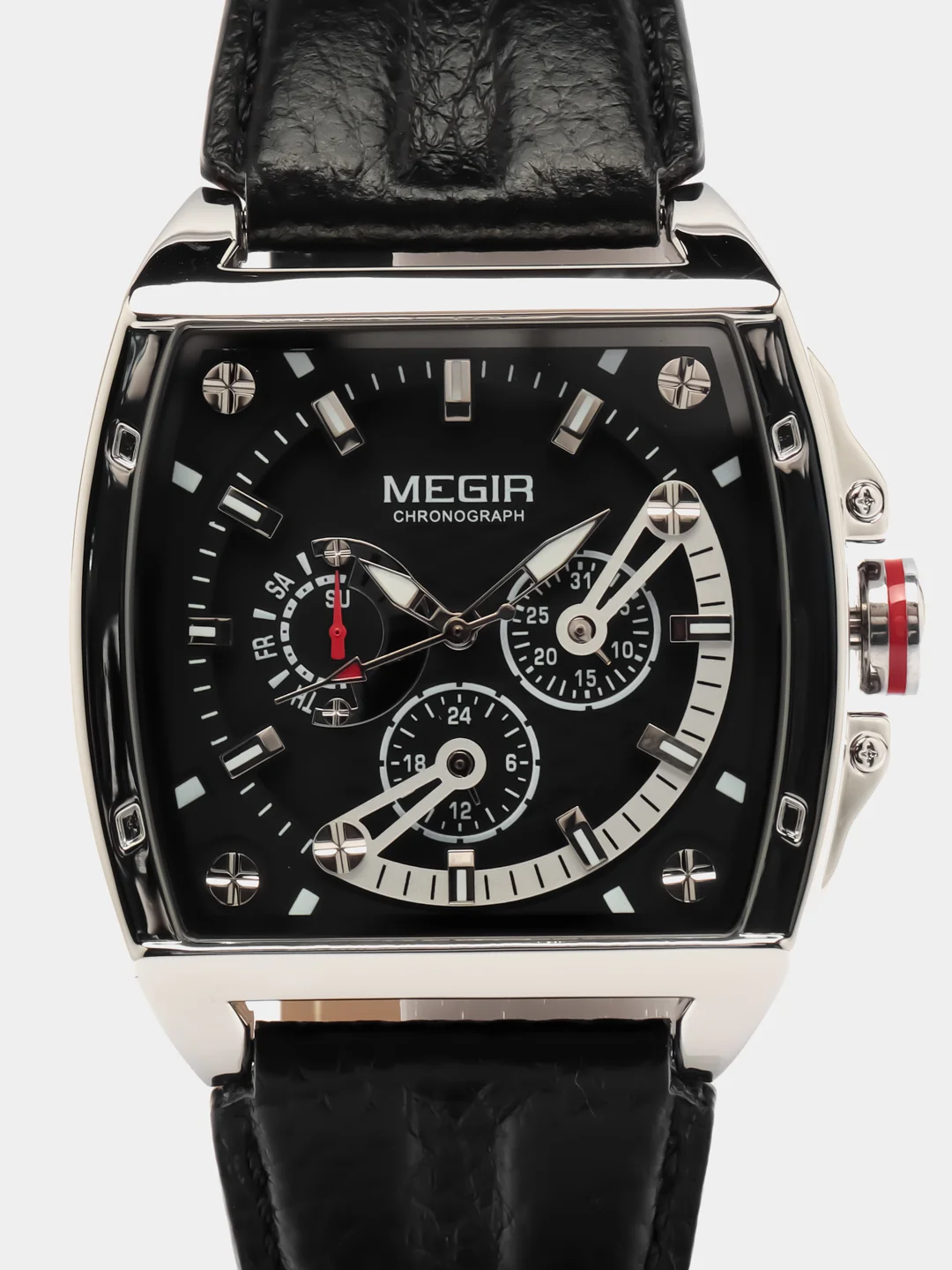 Черный мужские наручные часы Megir ML2204G, с хронографом, в подарочной упаковке