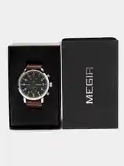 Серый мужские наручные часы Megir ML2160G, с хронографом, в подарочной упаковке