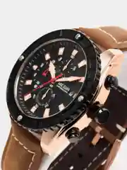 Коричневый мужские наручные часы Megir ML2119G с хронографом, в подарочной упаковке