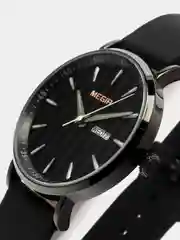 Черный мужские наручные часы Megir MN1081G с календарём, в подарочной упаковке