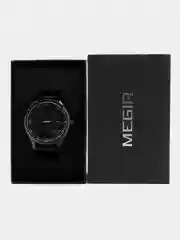 Хром мужские наручные часы Megir ML1067G, с календарём, в подарочной упаковке