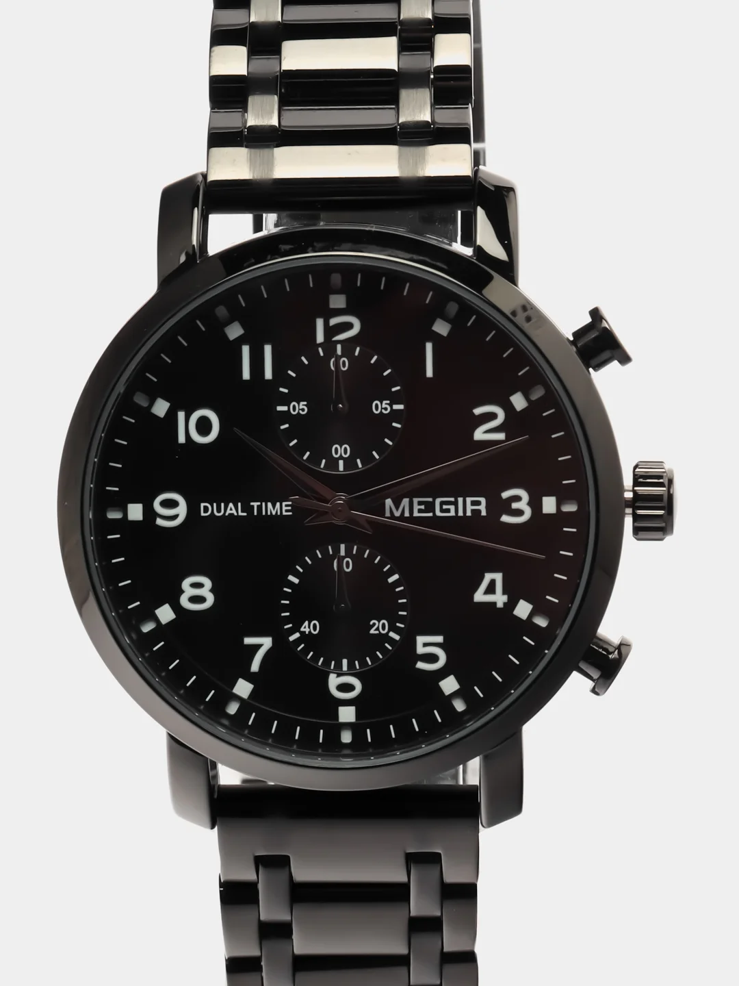Черный мужские наручные часы Megir MS2160G, с хронографом, в подарочной упаковке