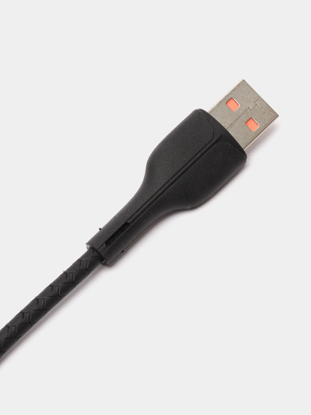Черный кабель USB на Type-C "GFPower 15T", 1 метр, 2.4A, материал TPE, Android