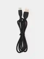 Черный кабель USB на Type-C "GFPower 15T", 1 метр, 2.4A, материал TPE, Android