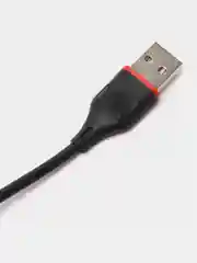 Черный кабель USB на Type-C "GFPower 17T", 1 метр, 2.4A, ПВХ, Android