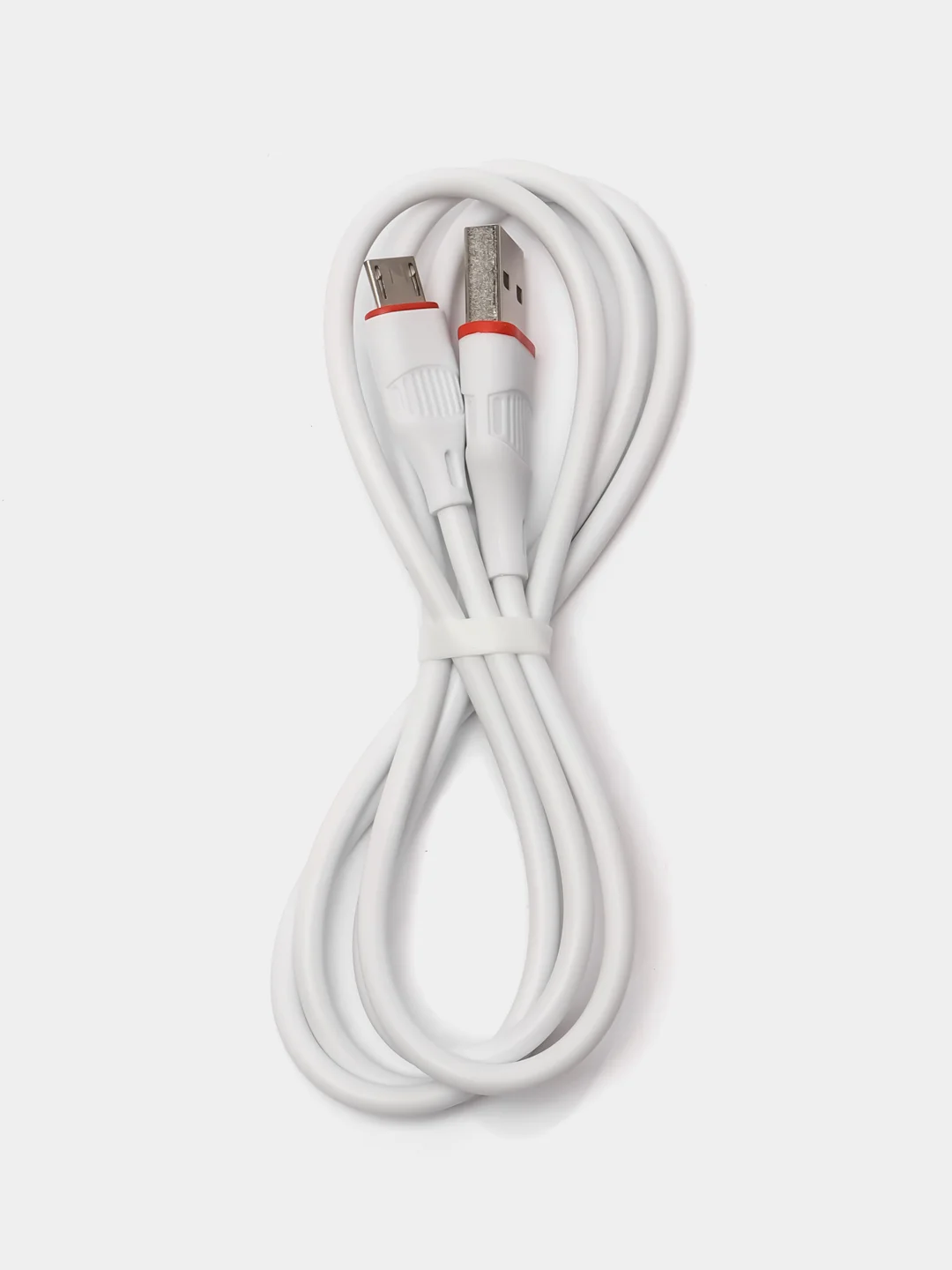 Белый кабель USB на Micro-USB "GFPower 17M", 1 метр, 2.4A, ПВХ, Android