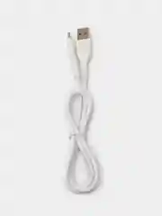 Белый кабель USB на Type-C "GFPower 15T", 1 метр, 2.4A, материал TPE, Android