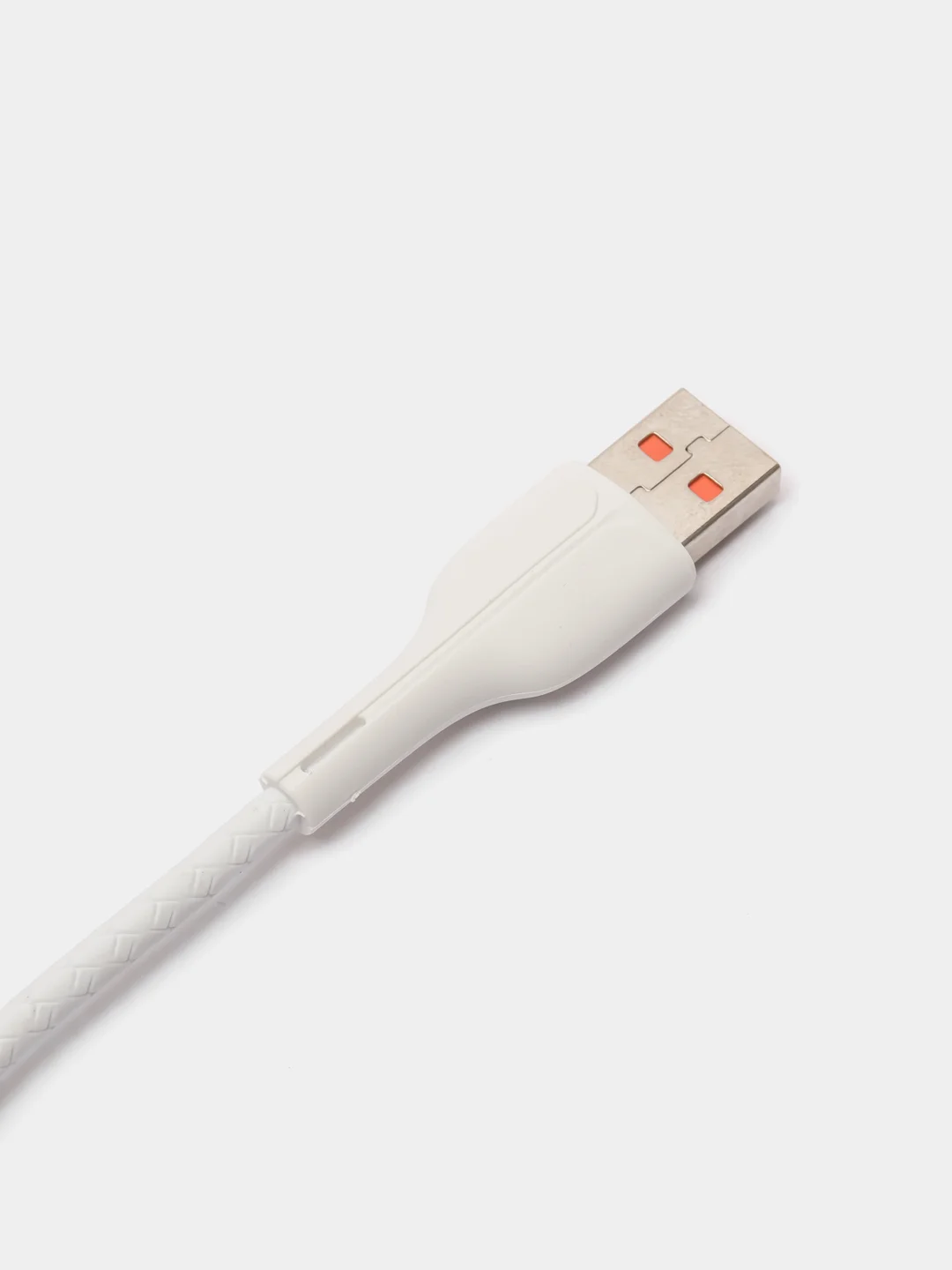 Белый кабель USB на Type-C "GFPower 15T", 1 метр, 2.4A, материал TPE, Android