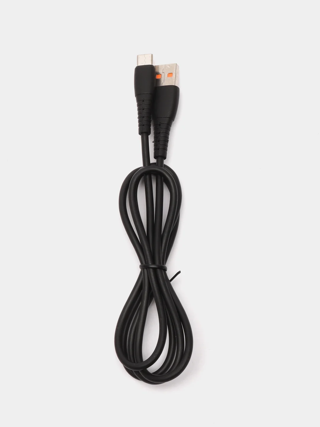 Черный кабель USB на Type-C "GFPower 07T", 1 метр, 2.4A, силикон, Android