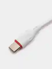 Белый кабель USB на Type-C "GFPower 17T", 1 метр, 2.4A, ПВХ, Android