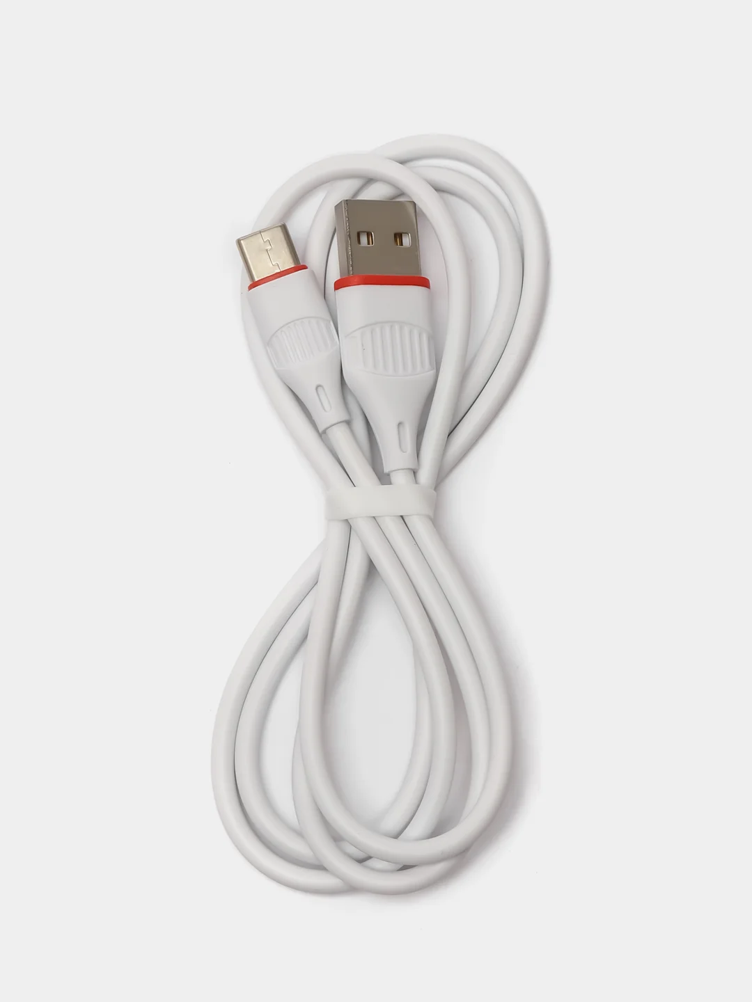 Белый кабель USB на Type-C "GFPower 17T", 1 метр, 2.4A, ПВХ, Android