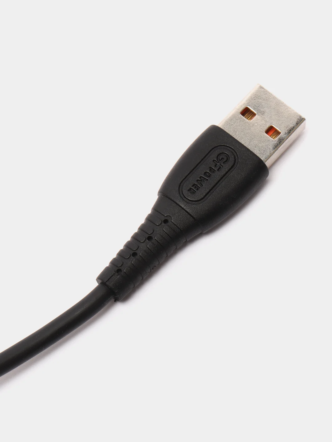 Черный кабель USB на Micro-USB "GFPower 07M", 1 метр, 2.4A, силикон, Android