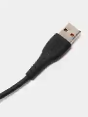Черный кабель USB на Micro-USB "GFPower 07M", 1 метр, 2.4A, силикон, Android