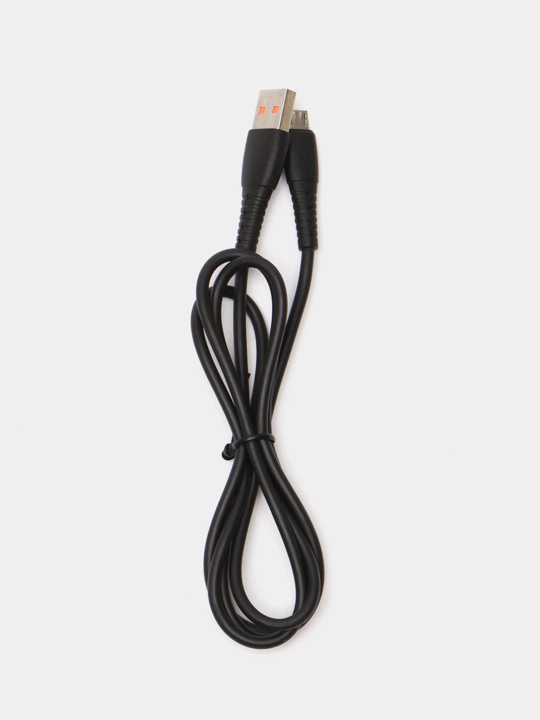 Черный кабель USB на Micro-USB "GFPower 07M", 1 метр, 2.4A, силикон, Android