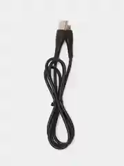 Черный кабель USB на Micro-USB "GFPower 07M", 1 метр, 2.4A, силикон, Android