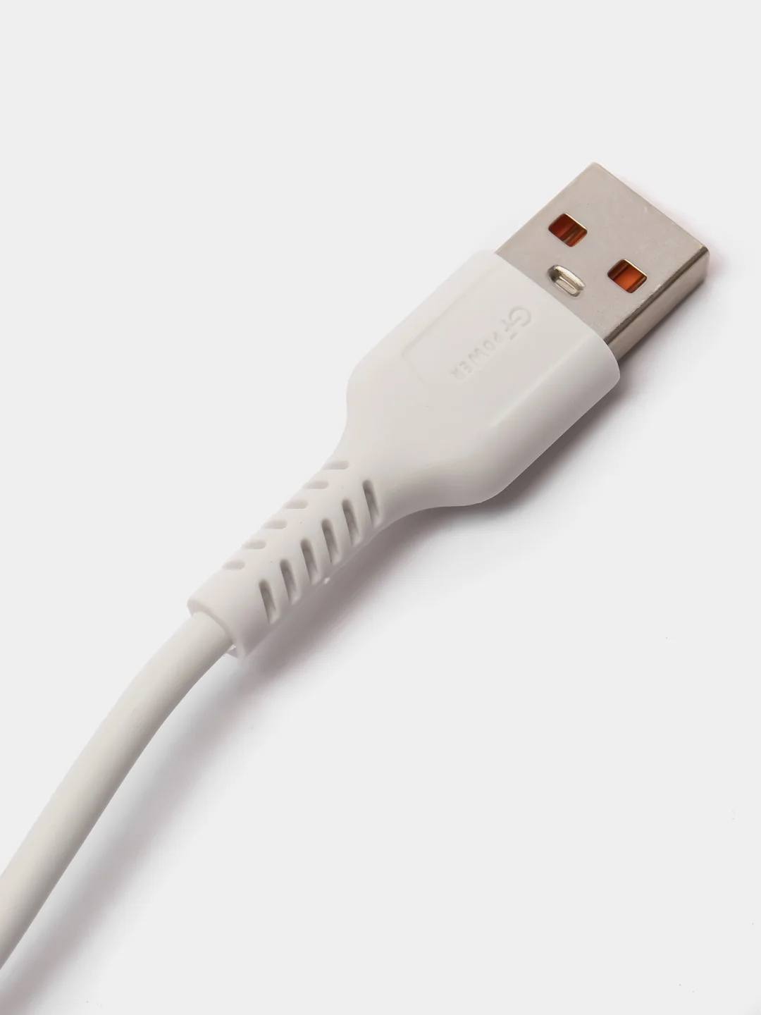 Белый кабель USB на Micro-USB "GFPower 42M", 1 метр, 2.4A, материал TPE, Android