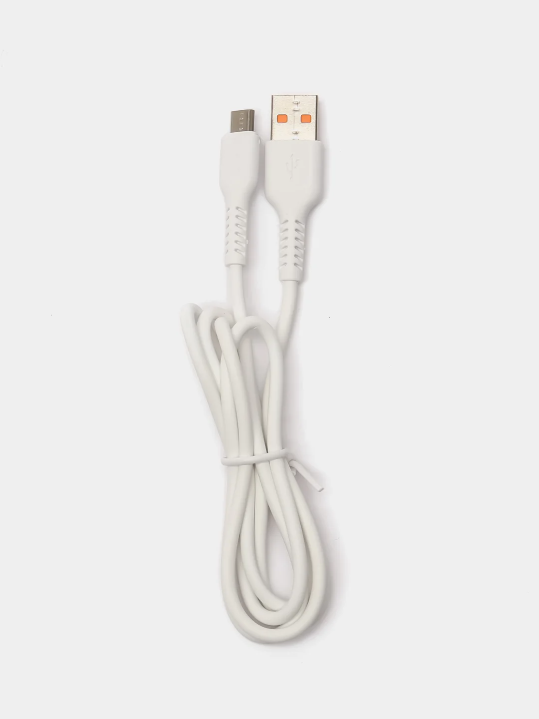 Белый кабель USB на Micro-USB "GFPower 42M", 1 метр, 2.4A, материал TPE, Android