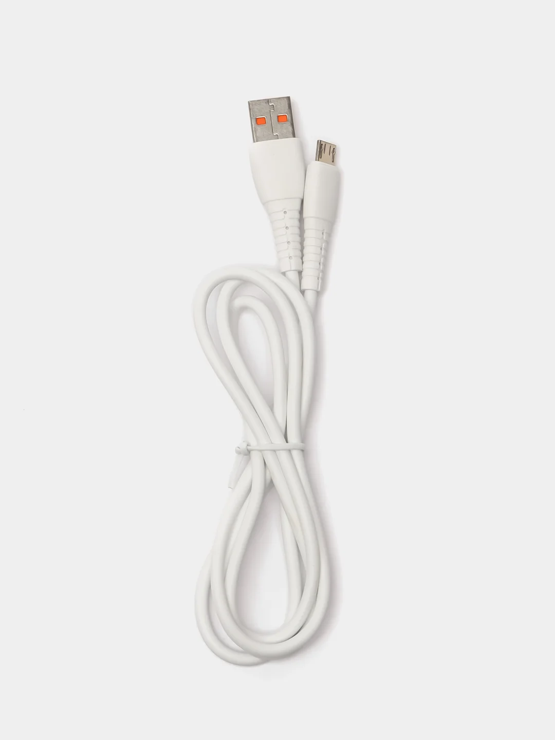 Белый кабель USB на Micro-USB "GFPower 07M", 1 метр, 2.4A, силикон, Android