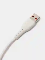 Белый кабель USB на Micro-USB "GFPower 07M", 1 метр, 2.4A, силикон, Android