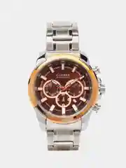 Коричневый мужские наручные часы Curren 8361 с хронографом в подарочной упаковке