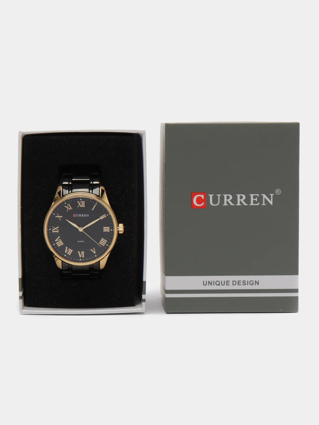 Черный мужские наручные часы Curren 8409 в подарочной упаковке