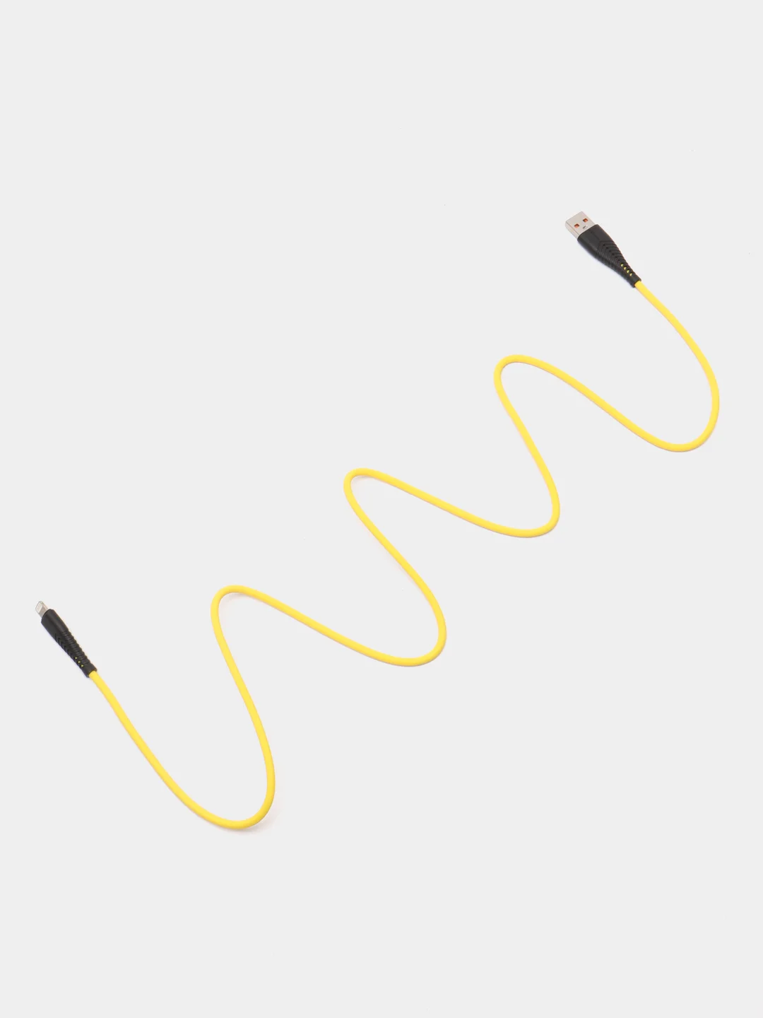 Желтый кабель USB на Lightning "GFPower 19L", 1 метр, 2.4A, силикон, iPhone 8-pin