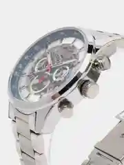 Серебряный мужские наручные часы Curren 8391 с хронографом в подарочной упаковке