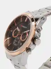 Серебряный мужские наручные часы Curren 8358 с хронографом в подарочной упаковке