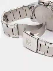 Серебряный мужские наручные часы Curren 8358 с хронографом в подарочной упаковке
