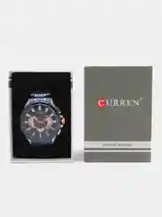 Темно-синий мужские наручные часы Curren 8363 c хронографом в подарочной упаковке