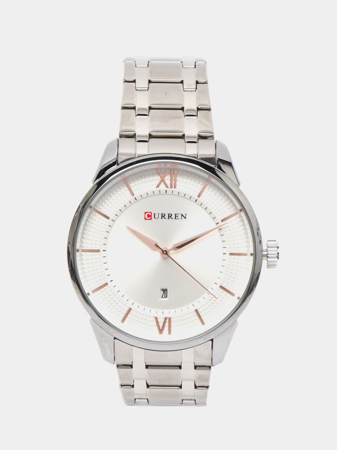 Серебряный мужские наручные часы Curren 8356 с хронографом в подарочной упаковке