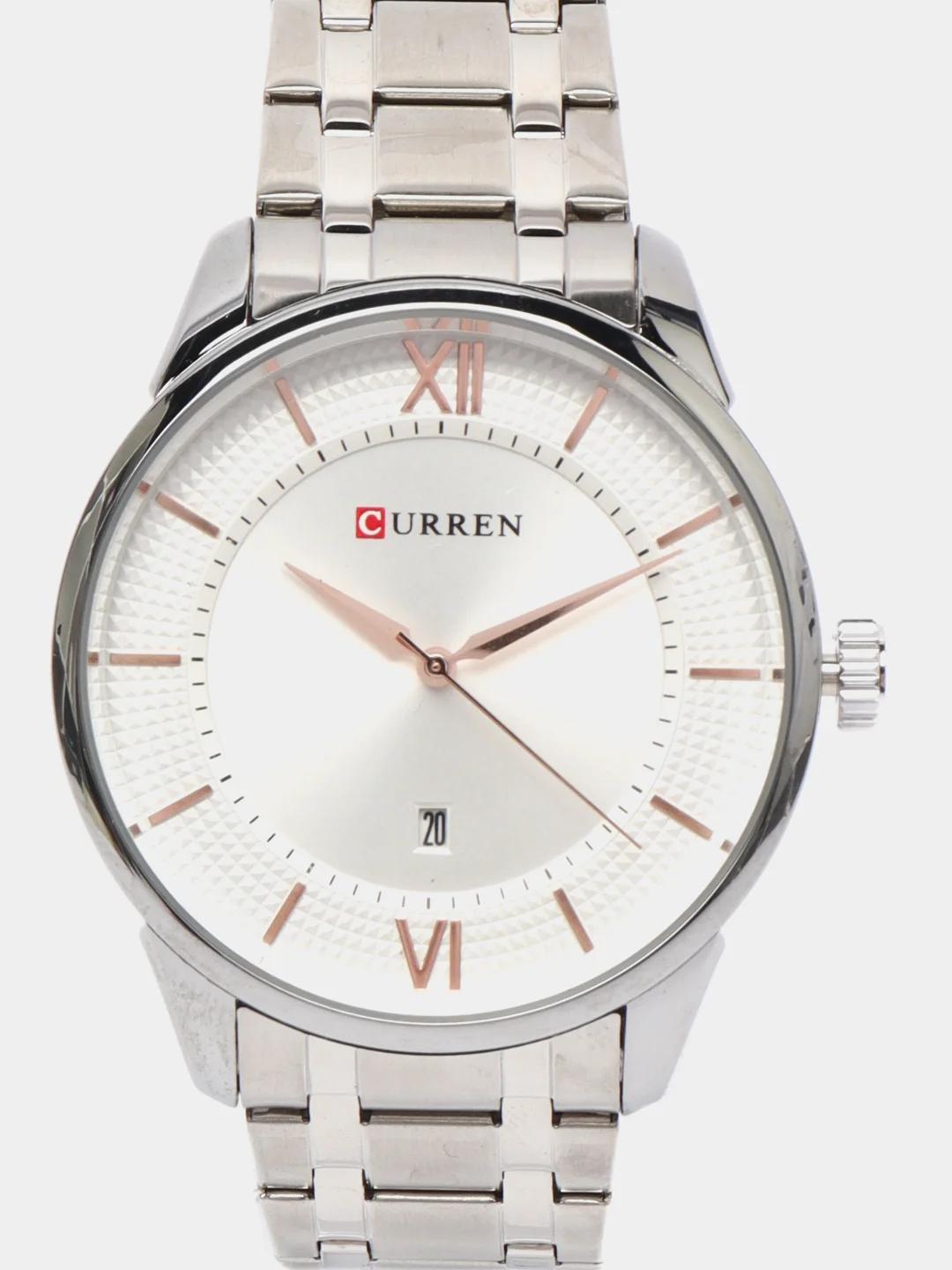 Серебряный мужские наручные часы Curren 8356 с хронографом в подарочной упаковке