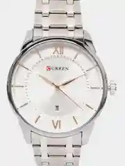 Серебряный мужские наручные часы Curren 8356 с хронографом в подарочной упаковке