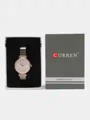 Серебряный женские наручные часы Curren 9081 в подарочной упаковке