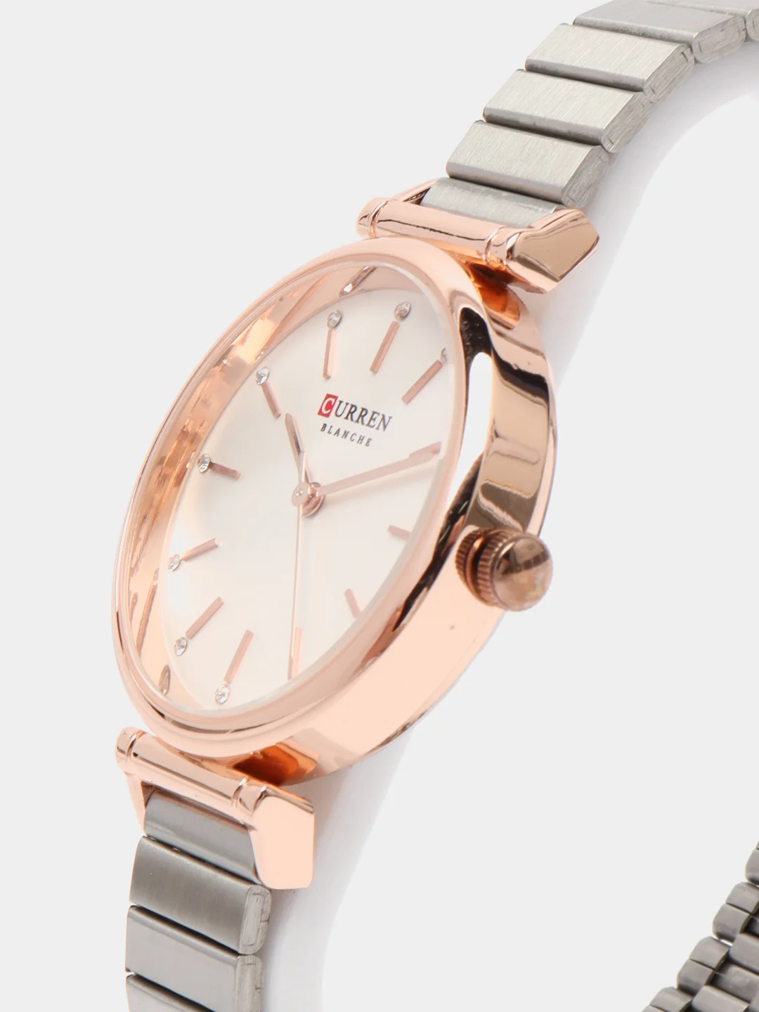 Серебряный женские наручные часы Curren 9081 в подарочной упаковке