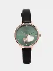 Зеленый женские наручные часы Curren 9077 в подарочной упаковке